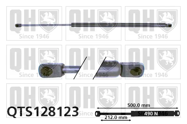 Gasfeder, Koffer-/Laderaum QUINTON HAZELL QTS128123