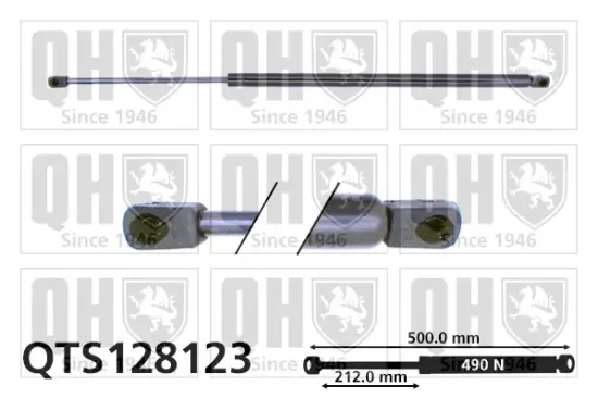 Gasfeder, Koffer-/Laderaum QUINTON HAZELL QTS128123 Bild Gasfeder, Koffer-/Laderaum QUINTON HAZELL QTS128123