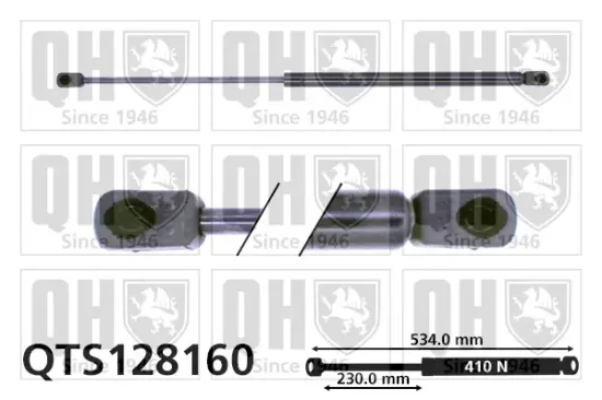 Gasfeder, Koffer-/Laderaum QUINTON HAZELL QTS128160 Bild Gasfeder, Koffer-/Laderaum QUINTON HAZELL QTS128160