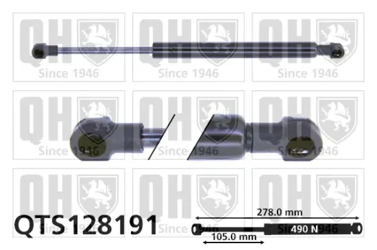 Gasfeder, Koffer-/Laderaum QUINTON HAZELL QTS128191 Bild Gasfeder, Koffer-/Laderaum QUINTON HAZELL QTS128191