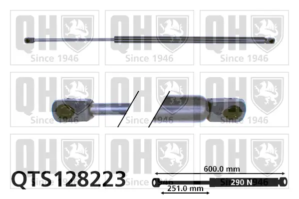 Gasfeder, Koffer-/Laderaum QUINTON HAZELL QTS128223
