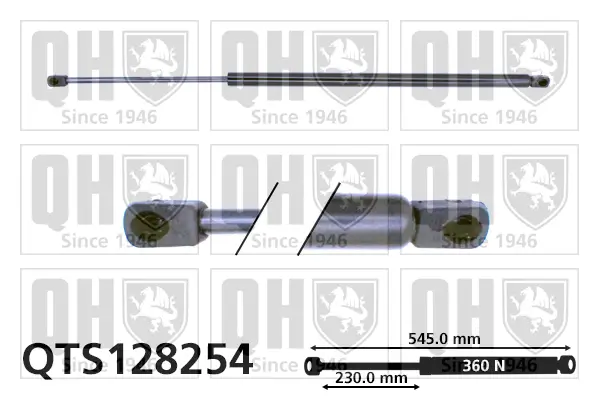 Gasfeder, Koffer-/Laderaum QUINTON HAZELL QTS128254