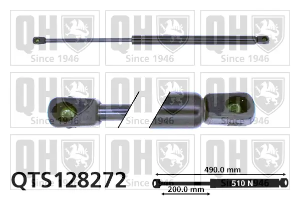 Gasfeder, Koffer-/Laderaum QUINTON HAZELL QTS128272