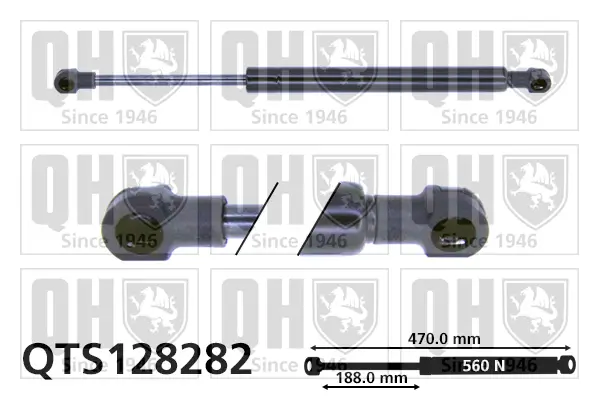 Gasfeder, Koffer-/Laderaum QUINTON HAZELL QTS128282