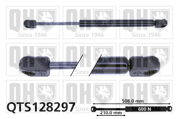 Gasfeder, Koffer-/Laderaum QUINTON HAZELL QTS128297