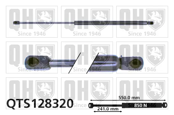 Gasfeder, Koffer-/Laderaum QUINTON HAZELL QTS128320