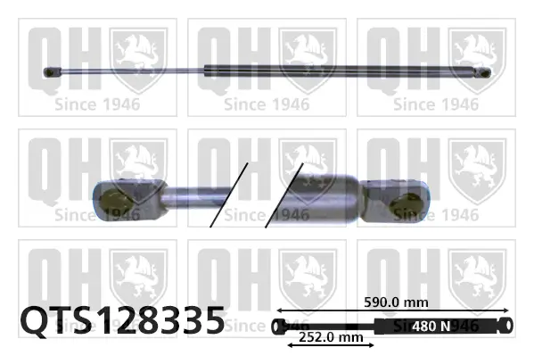 Gasfeder, Koffer-/Laderaum QUINTON HAZELL QTS128335