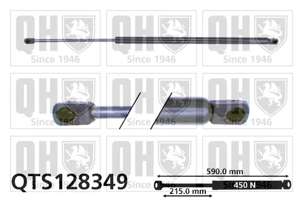 Gasfeder, Koffer-/Laderaum QUINTON HAZELL QTS128349