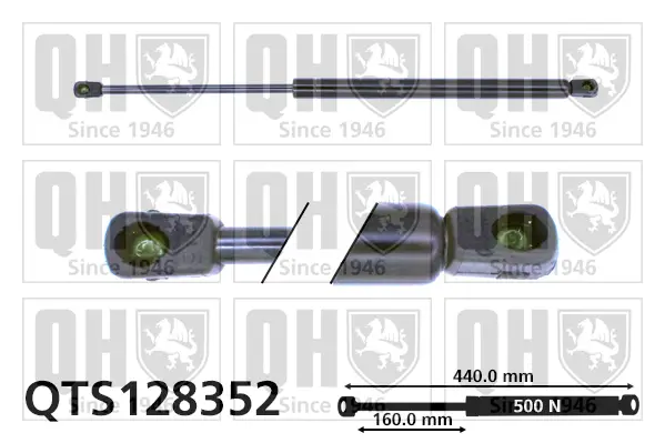 Gasfeder, Koffer-/Laderaum QUINTON HAZELL QTS128352