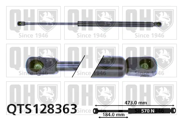 Gasfeder, Koffer-/Laderaum QUINTON HAZELL QTS128363