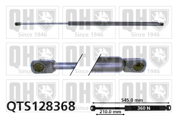 Gasfeder, Koffer-/Laderaum QUINTON HAZELL QTS128368