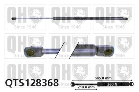 Gasfeder, Koffer-/Laderaum QUINTON HAZELL QTS128368 Bild Gasfeder, Koffer-/Laderaum QUINTON HAZELL QTS128368