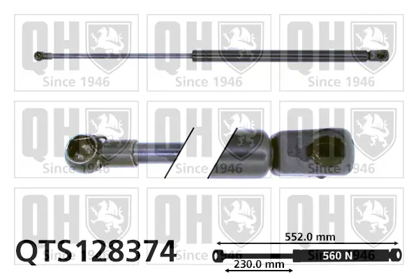 Gasfeder, Koffer-/Laderaum QUINTON HAZELL QTS128374