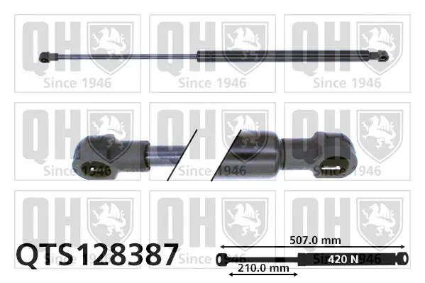 Gasfeder, Koffer-/Laderaum QUINTON HAZELL QTS128387