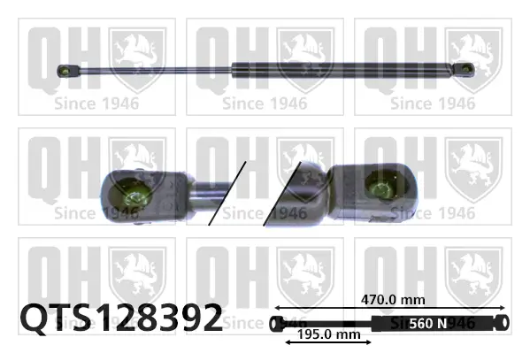 Gasfeder, Koffer-/Laderaum QUINTON HAZELL QTS128392