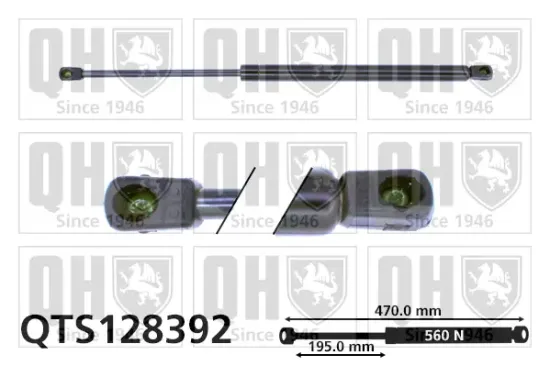 Gasfeder, Koffer-/Laderaum QUINTON HAZELL QTS128392 Bild Gasfeder, Koffer-/Laderaum QUINTON HAZELL QTS128392