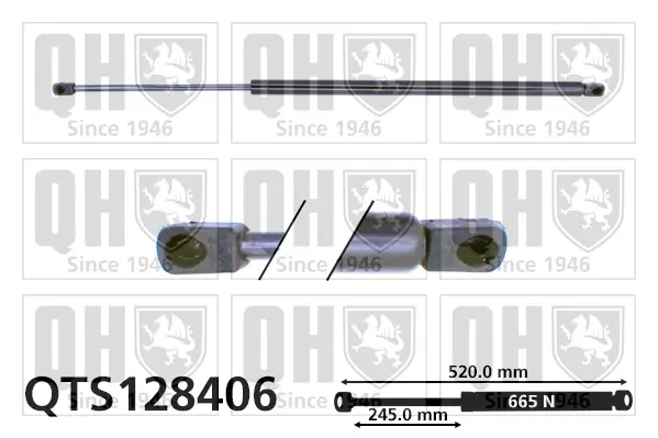 Gasfeder, Koffer-/Laderaum QUINTON HAZELL QTS128406