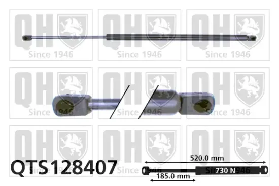 Gasfeder, Koffer-/Laderaum QUINTON HAZELL QTS128407 Bild Gasfeder, Koffer-/Laderaum QUINTON HAZELL QTS128407