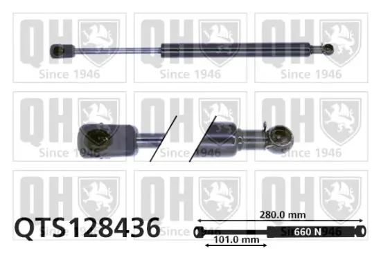 Gasfeder, Koffer-/Laderaum QUINTON HAZELL QTS128436 Bild Gasfeder, Koffer-/Laderaum QUINTON HAZELL QTS128436