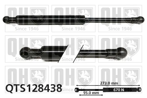Gasfeder, Koffer-/Laderaum QUINTON HAZELL QTS128438