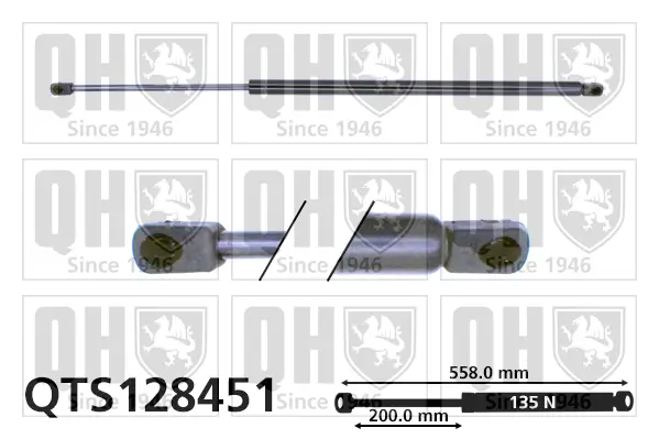 Gasfeder, Koffer-/Laderaum QUINTON HAZELL QTS128451