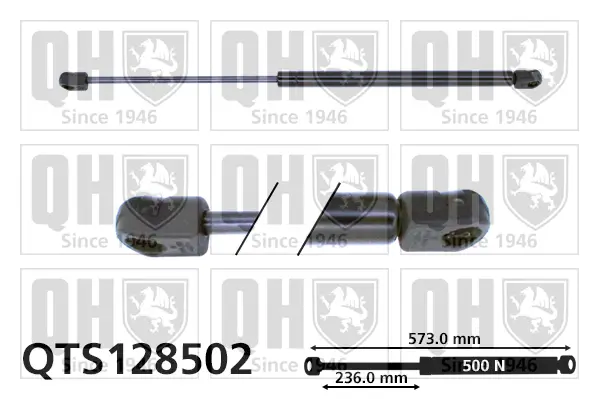 Gasfeder, Koffer-/Laderaum QUINTON HAZELL QTS128502