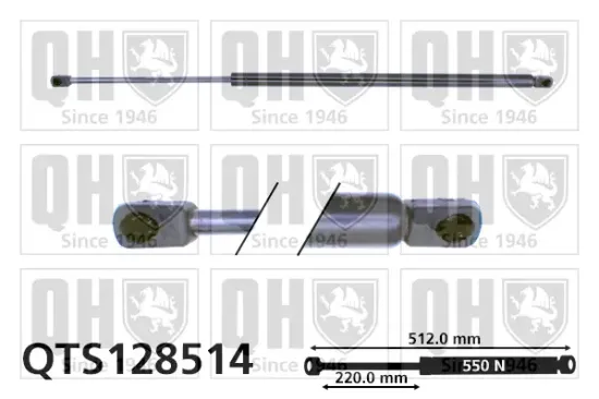 Gasfeder, Koffer-/Laderaum QUINTON HAZELL QTS128514 Bild Gasfeder, Koffer-/Laderaum QUINTON HAZELL QTS128514