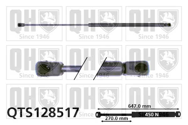 Gasfeder, Koffer-/Laderaum QUINTON HAZELL QTS128517