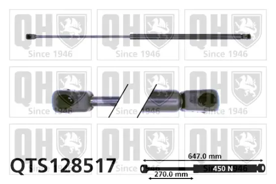 Gasfeder, Koffer-/Laderaum QUINTON HAZELL QTS128517 Bild Gasfeder, Koffer-/Laderaum QUINTON HAZELL QTS128517