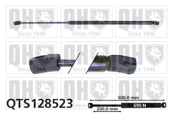 Gasfeder, Koffer-/Laderaum QUINTON HAZELL QTS128523