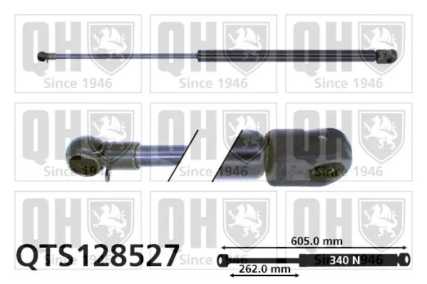 Gasfeder, Koffer-/Laderaum QUINTON HAZELL QTS128527