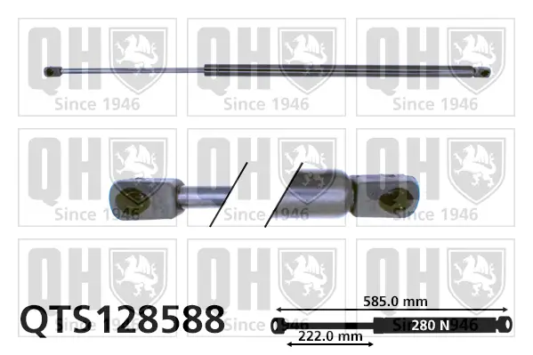 Gasfeder, Koffer-/Laderaum beidseitig QUINTON HAZELL QTS128588