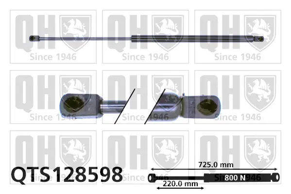 Gasfeder, Koffer-/Laderaum QUINTON HAZELL QTS128598