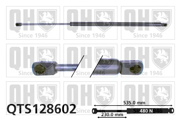 Gasfeder, Koffer-/Laderaum QUINTON HAZELL QTS128602