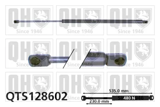 Gasfeder, Koffer-/Laderaum QUINTON HAZELL QTS128602 Bild Gasfeder, Koffer-/Laderaum QUINTON HAZELL QTS128602