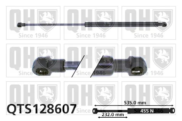 Gasfeder, Koffer-/Laderaum QUINTON HAZELL QTS128607