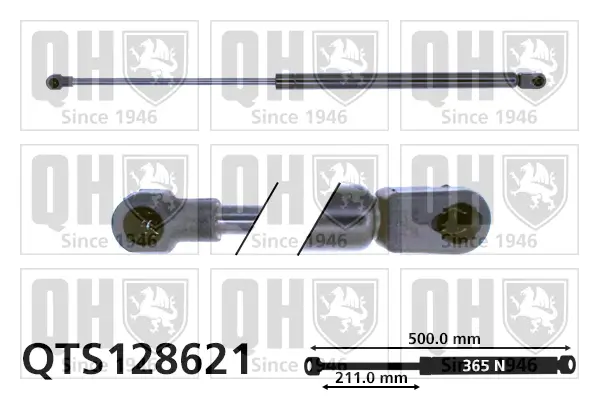 Gasfeder, Motorhaube QUINTON HAZELL QTS128621