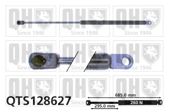 Gasfeder, Motorhaube QUINTON HAZELL QTS128627 Bild Gasfeder, Motorhaube QUINTON HAZELL QTS128627