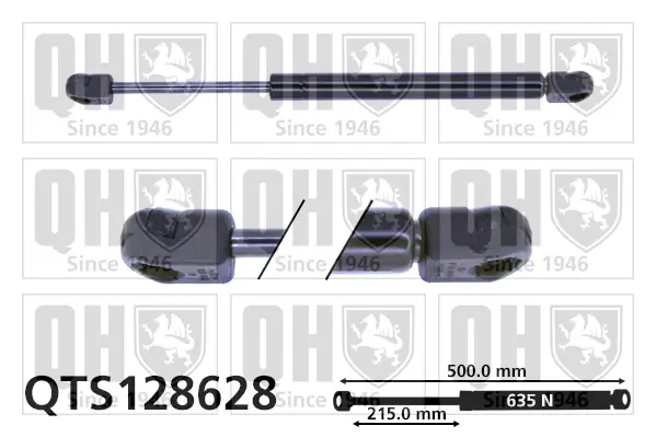 Gasfeder, Koffer-/Laderaum QUINTON HAZELL QTS128628