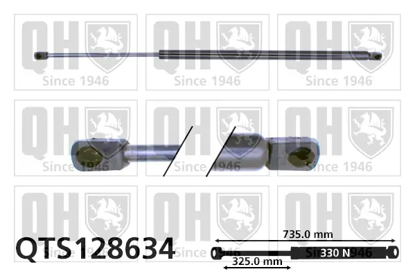 Gasfeder, Koffer-/Laderaum QUINTON HAZELL QTS128634