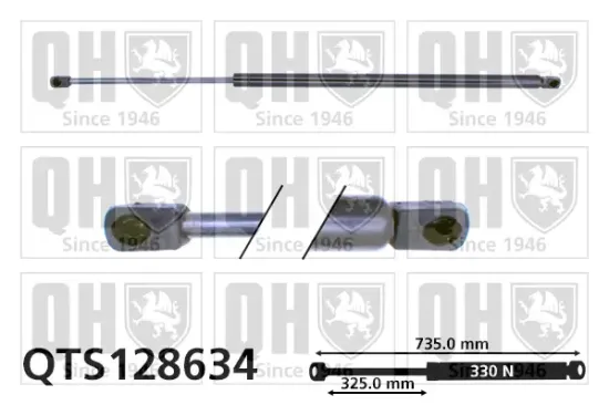 Gasfeder, Koffer-/Laderaum QUINTON HAZELL QTS128634 Bild Gasfeder, Koffer-/Laderaum QUINTON HAZELL QTS128634