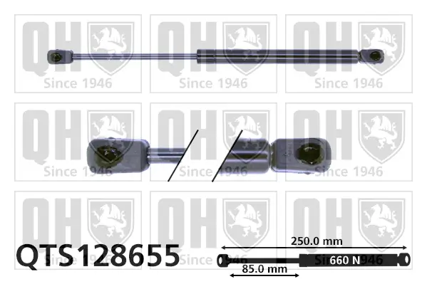 Gasfeder, Motorhaube QUINTON HAZELL QTS128655