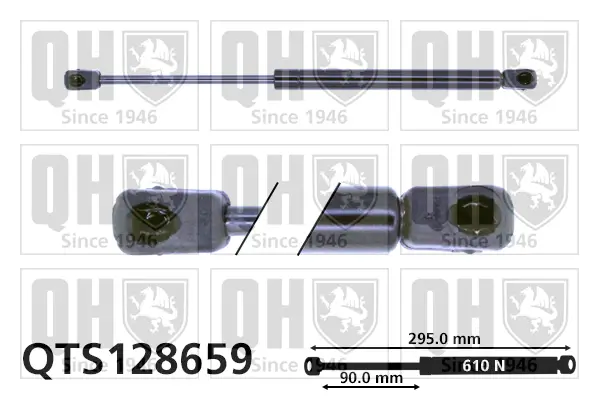 Gasfeder, Koffer-/Laderaum QUINTON HAZELL QTS128659