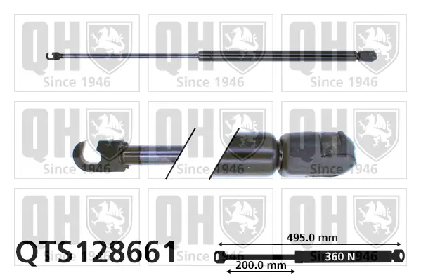 Gasfeder, Koffer-/Laderaum QUINTON HAZELL QTS128661
