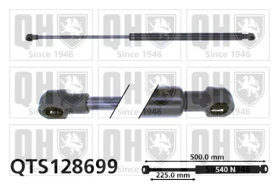 Gasfeder, Koffer-/Laderaum QUINTON HAZELL QTS128699 Bild Gasfeder, Koffer-/Laderaum QUINTON HAZELL QTS128699