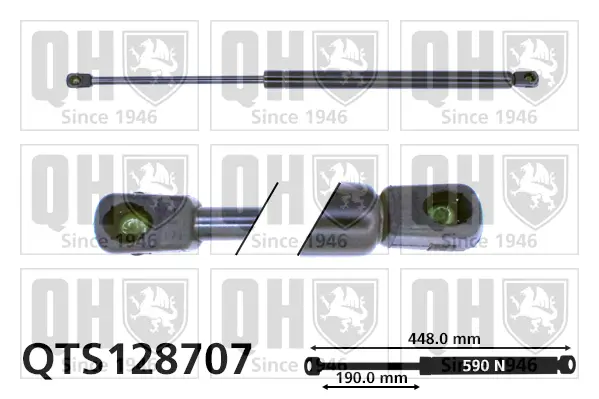 Gasfeder, Koffer-/Laderaum QUINTON HAZELL QTS128707
