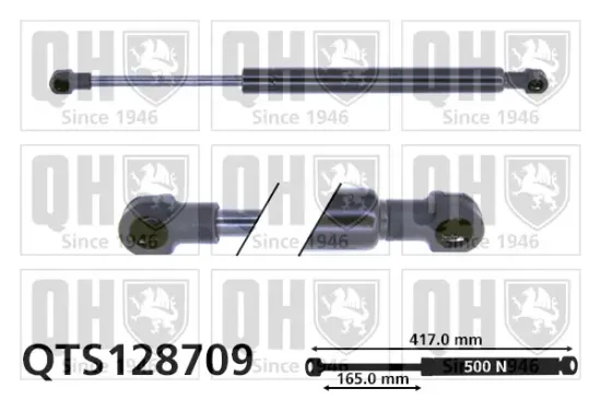 Gasfeder, Koffer-/Laderaum QUINTON HAZELL QTS128709 Bild Gasfeder, Koffer-/Laderaum QUINTON HAZELL QTS128709