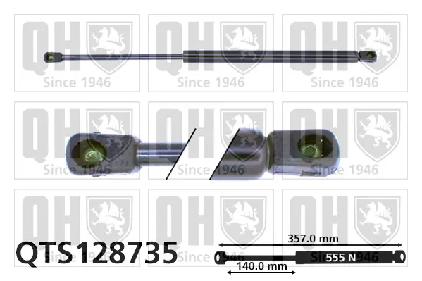 Gasfeder, Koffer-/Laderaum QUINTON HAZELL QTS128735