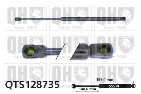 Gasfeder, Koffer-/Laderaum QUINTON HAZELL QTS128735 Bild Gasfeder, Koffer-/Laderaum QUINTON HAZELL QTS128735