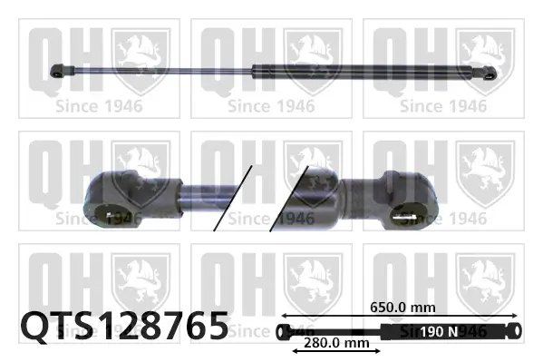 Gasfeder, Motorhaube QUINTON HAZELL QTS128765